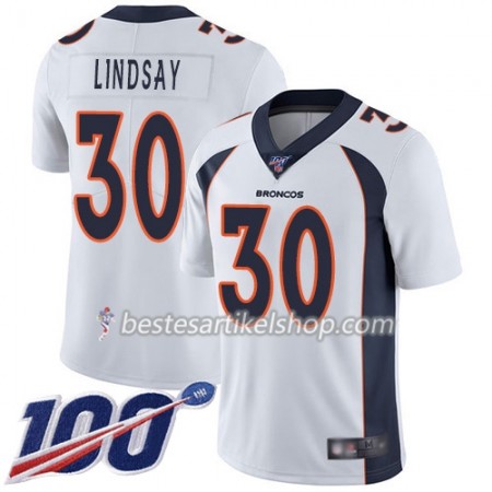 Herren Denver Broncos Trikot Phillip Lindsay 30 Nike Weiß 100th